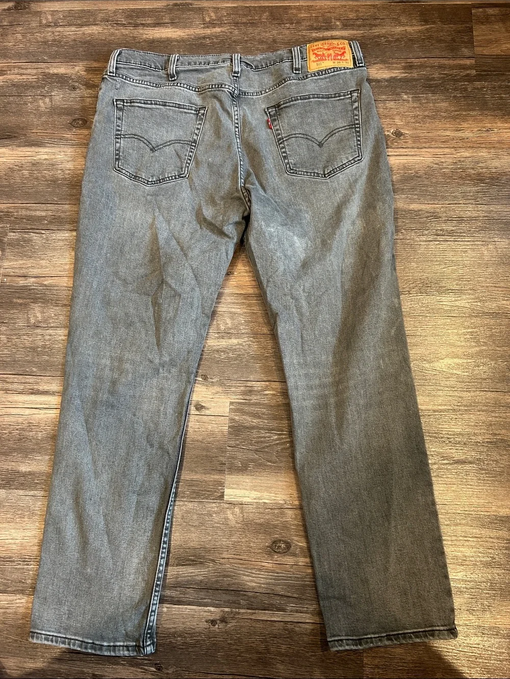 Levi's Men's Light Gray Straight Leg Jeans